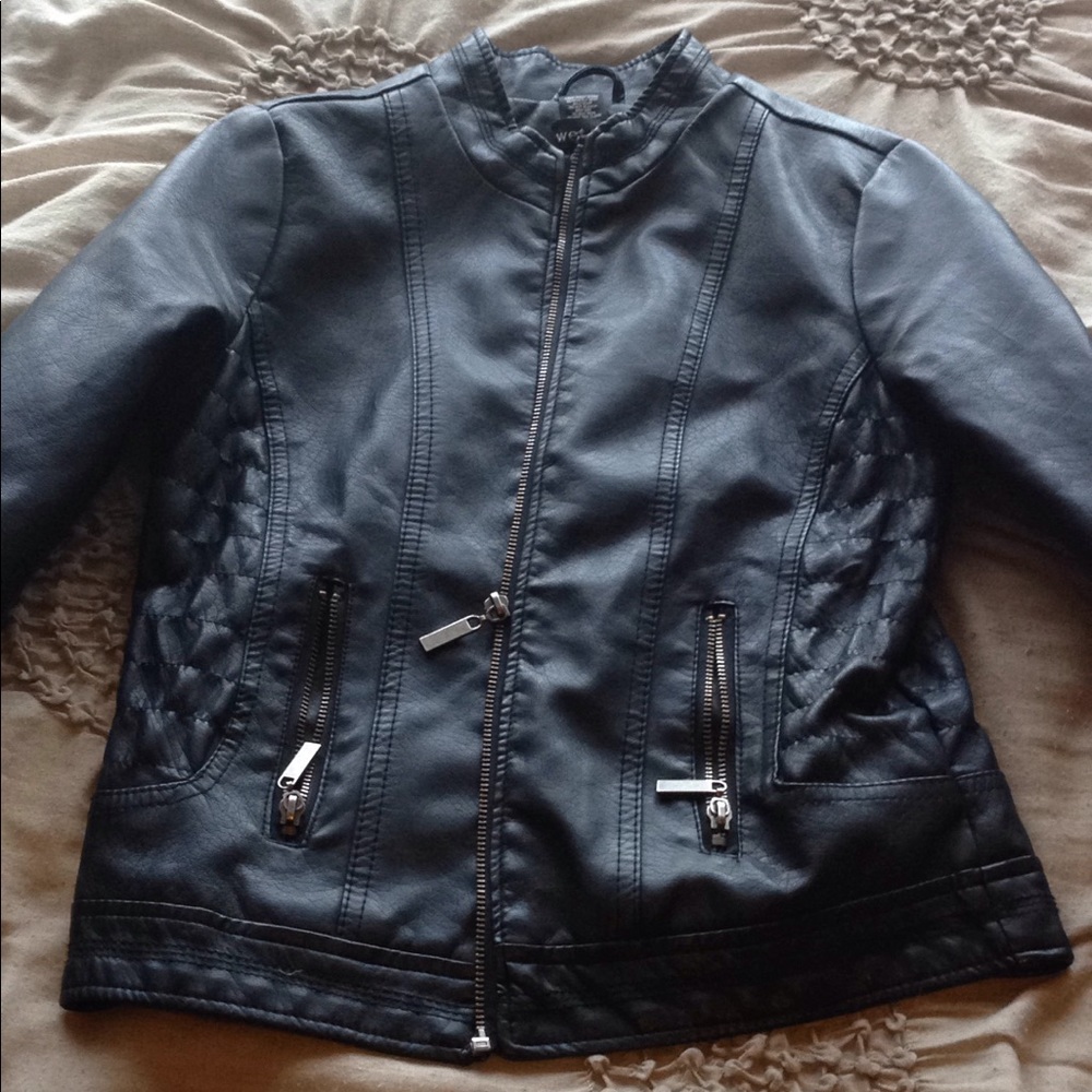 Black leather jacket